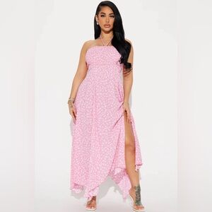 Pink and white fashion nova dress. Never worn